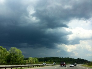 thunderstorm clouds over intercounty connector 5-23-14