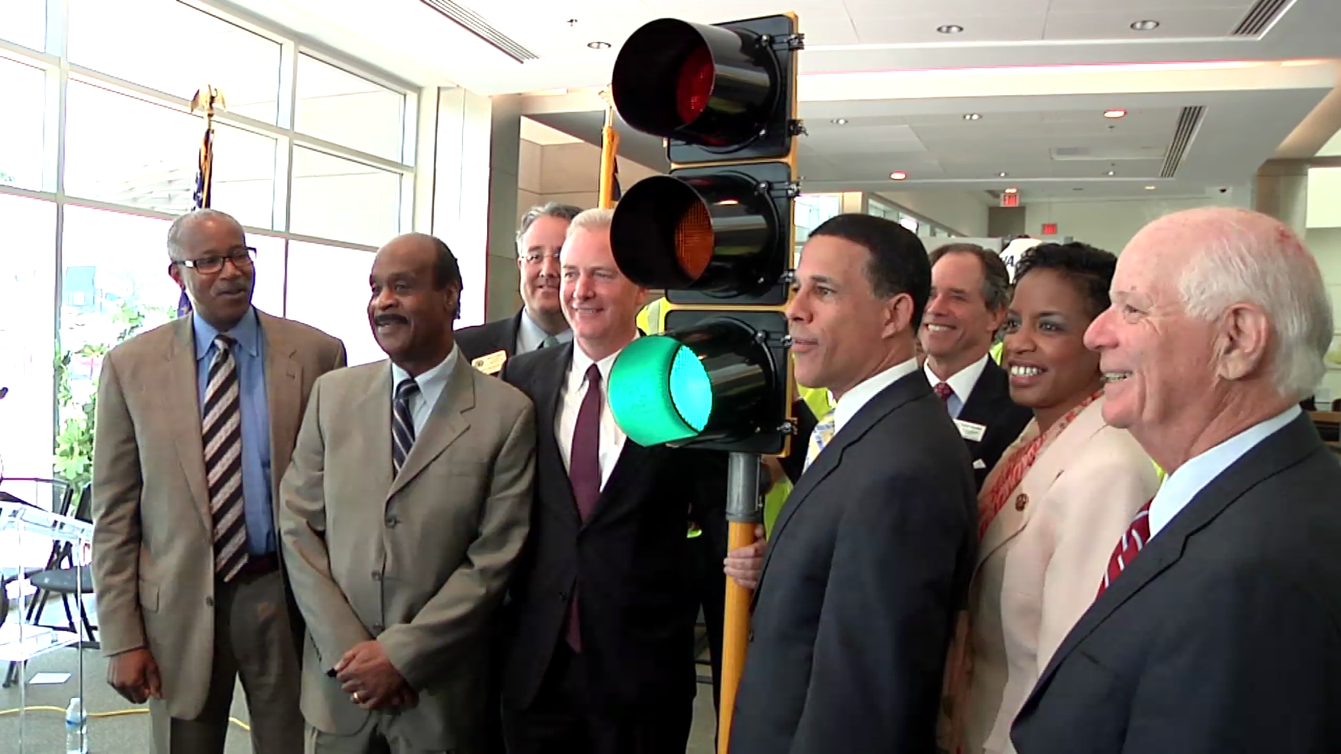 photo of officials green lighting cedar lane BRAC improvements