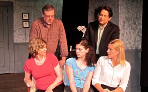 photo cast of woody allen play at Arts Barn