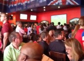 The lunch hour crowd was huge at Union Jacks to watch USA take on Germany in World Cup action.