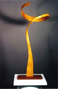 photo of bent wood art piece by Len Harris