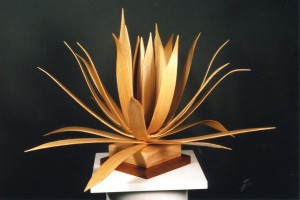 photo of bent wood art piece by Len Harris