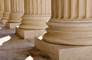 photo of pillars of law and information at the United States Supreme Court
