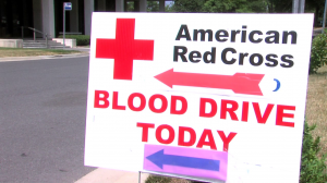 photo of sign for blood drive