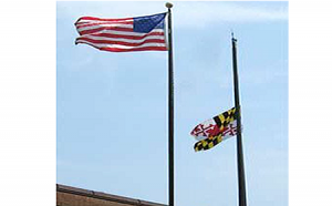 Maryland state flag at half mask for slider 450x280