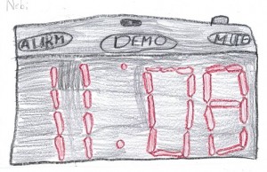 photo of Digital clock drawing- Nebi
