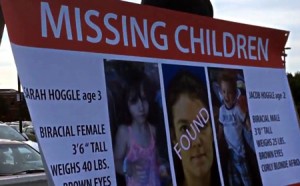 photo of missing children sign