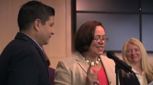 photo of José Antonio Tijerino and Nancy Navarro at county council proclaimation