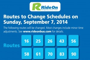 Ride On Route Changes