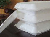 photo of polystyrene food containers