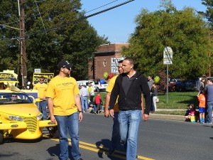 Bongino Potomac Day Parade campaining in person