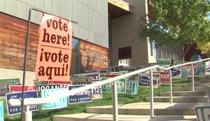 Silver Spring Civic Building with Vote Signs