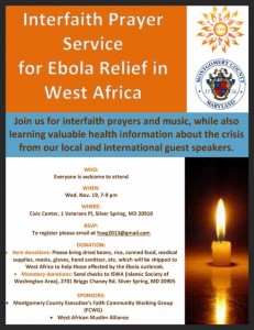 Interfaith Prayer Service for Ebola Relief