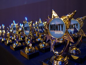 Monty Awards on table