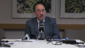 photo of council president george leventhal at news briefing