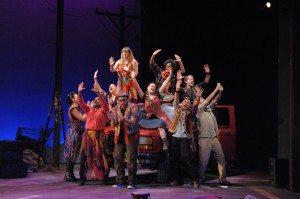 photo of The cast of GODSPELL at Olney Theatre Center.