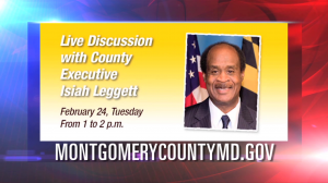 graphic for feb 24 online discussion with Ike Leggett