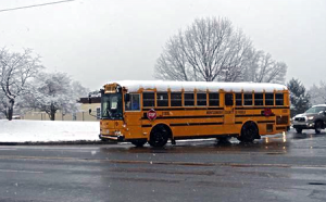 photo of school bus in snow for slider