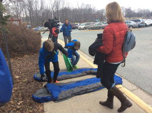 photo of MCPS Sleep In protest Feb. 9