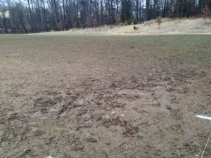 An example of a field destroyed by play.  PHOTO | Montgomery Parks