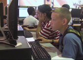 Middle School Students at Computers