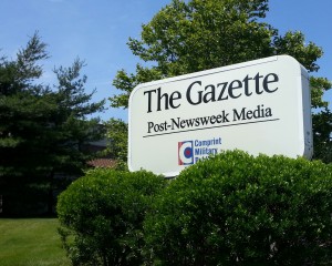 Gazette newspaper sign