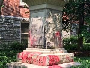 Confederate soldier statue vandalism