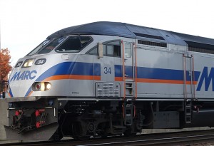 MARC Train close up