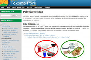 Polystyrene Ban   The City of Takoma Park