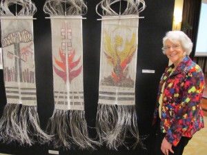 Renate Chernoff, a resident of Riderwood, will have her metal weaving on display at the retirement community's A Feast for the Eyes III July 22-24.