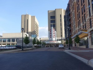 Rockville street next to Cambria Suites