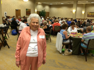 Tournament coordinator & Riderwood resident Barbara Breit is pictured as tournament play began on August 13.