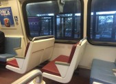 Metro train empty seat for Pope Francis visit to dc