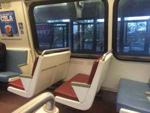 Metro train empty seat for Pope Francis visit to dc
