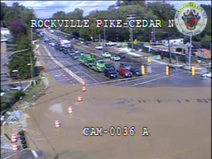 Rockville Pike Cedar Lane water main break