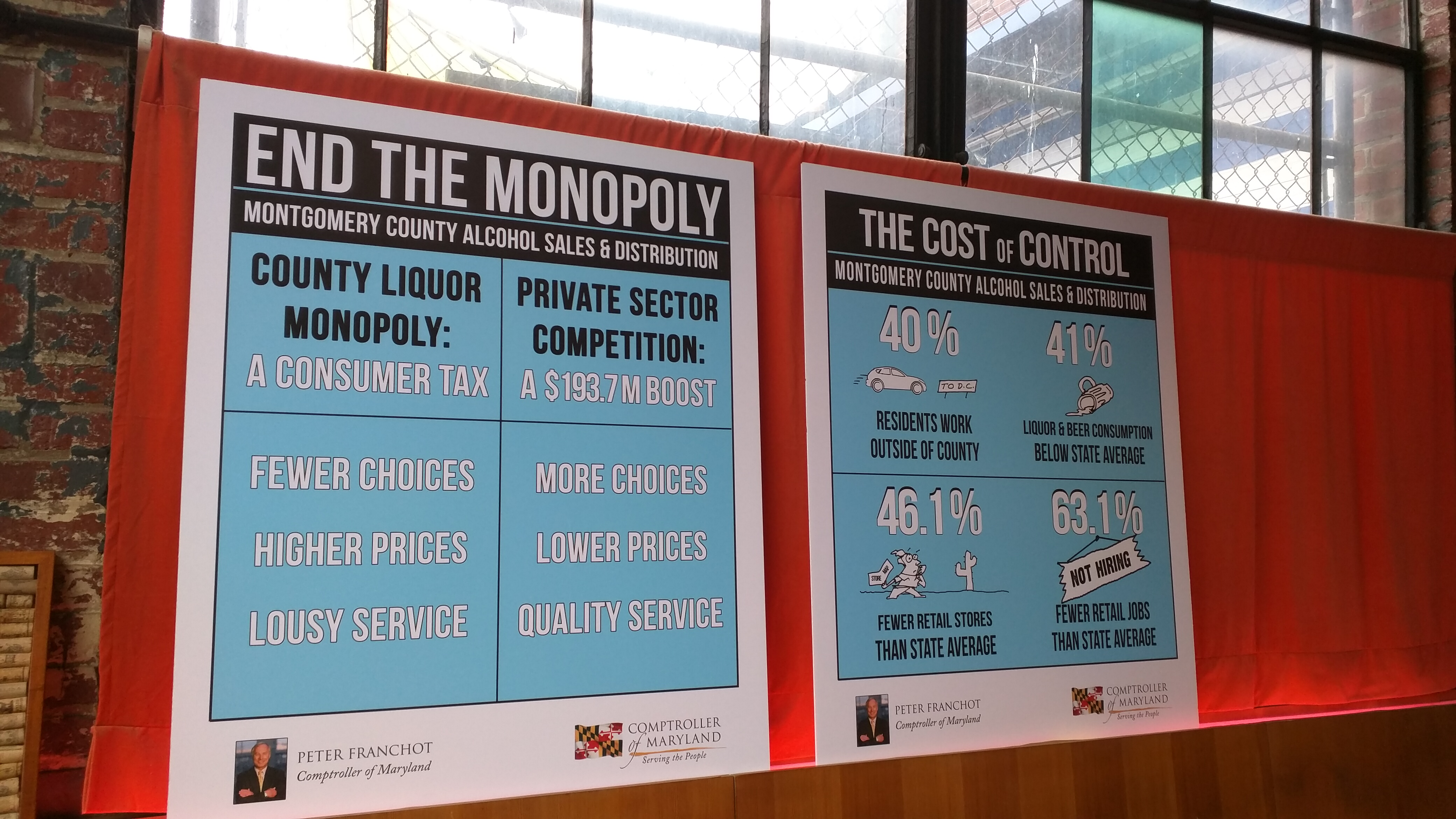 Comptroller Franchot Pushes For End Of Montgomery County Monopoly On Alcohol Sales Photo Montgomery Community Media