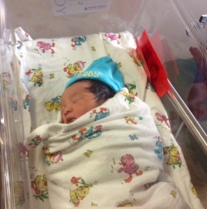 Baby Nathan was born at 1:31 a.m. on Jan. 1 at Shady Grove Medical Center.