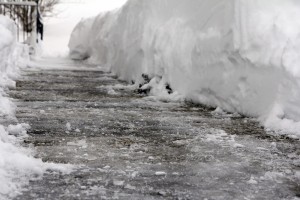 icy sidewalk winter ice