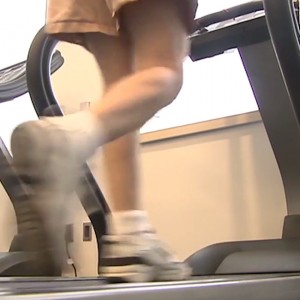 Person on treadmill