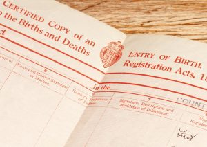 British birth certificate