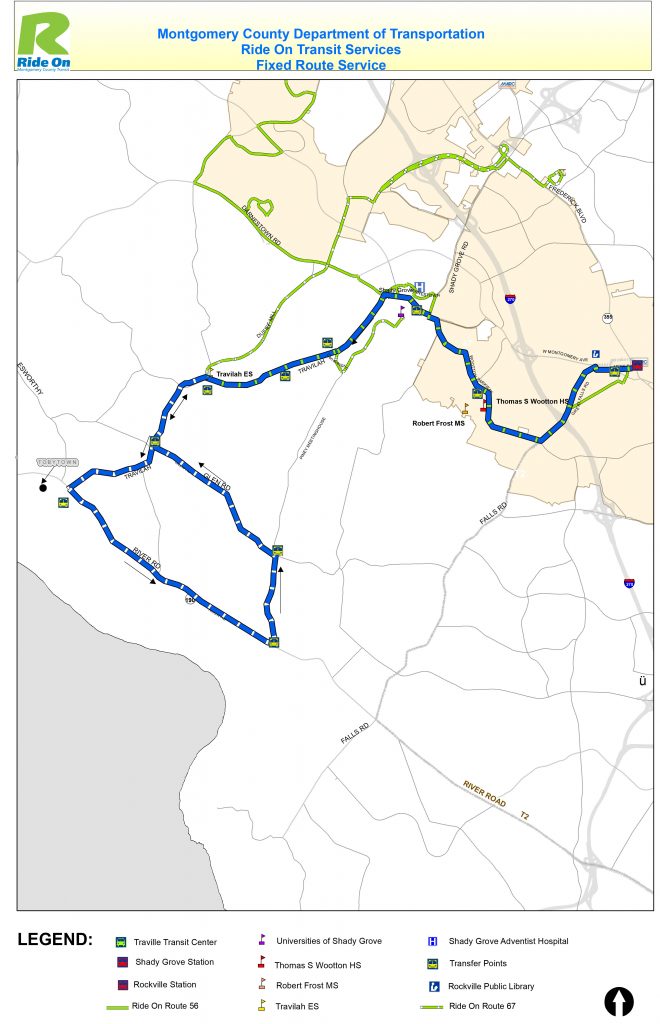 MCDOT Tobytown Shuttle Route