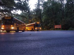 MCPS buses rolling out of Bethesda bus depot first day of school 2016 3