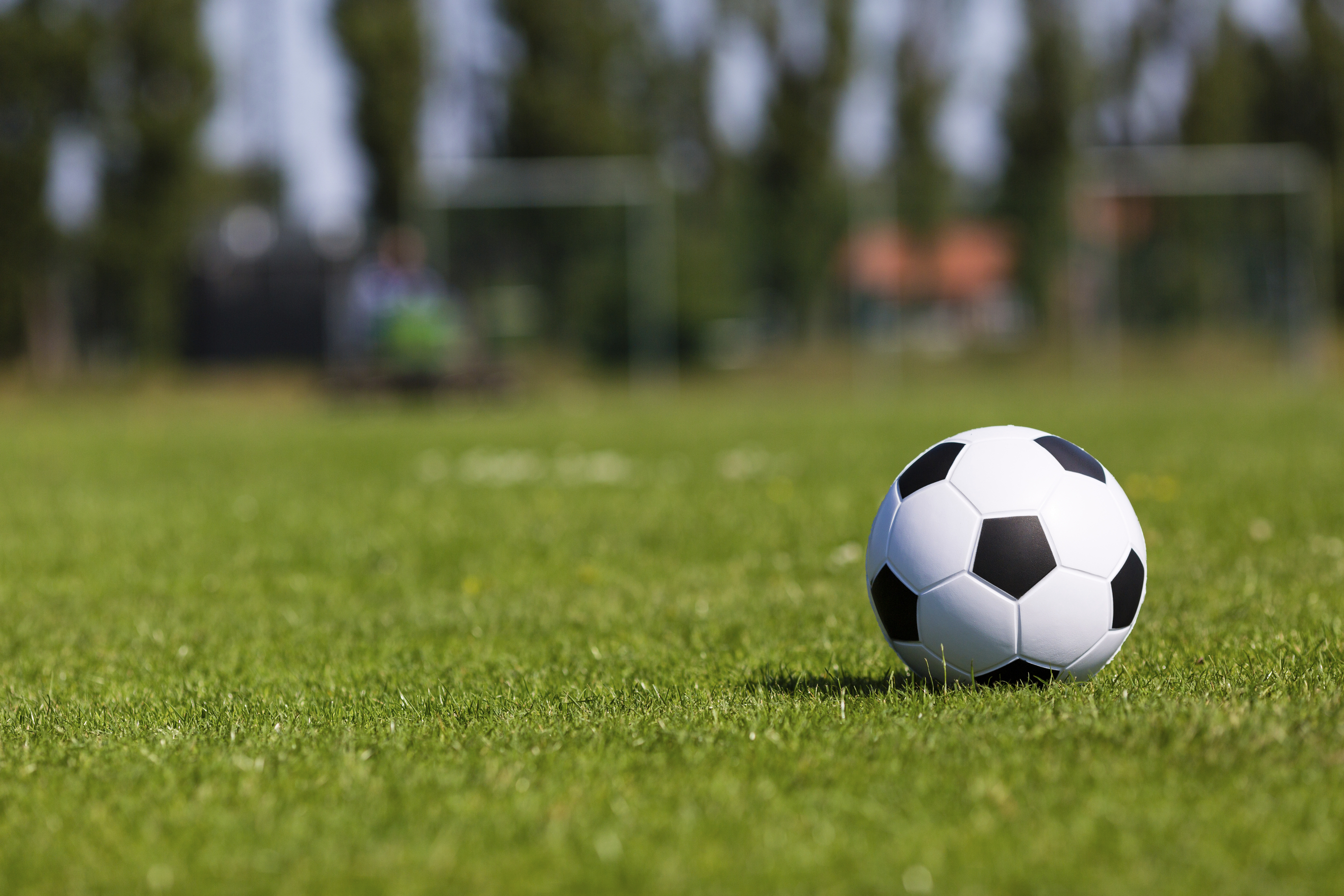 soccer ball on pitch