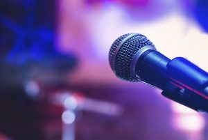 Microphone at concert istock