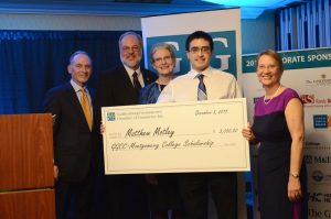 The Gaithersburg-Germantown Chamber of Commerce awards Montgomery College students through the Montgomery College Scholarship Foundation at its Annual Celebration Dinner in December.  (photo credit: Phil Fabrizio) 