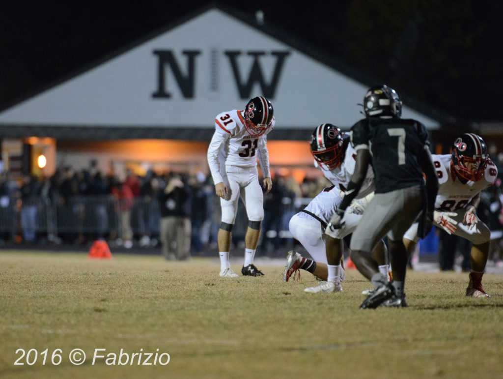 Quince Orchard visits Northwest in the Battle of Great Seneca. QO withstands late surge by NW to hold on to a 24-12 win.