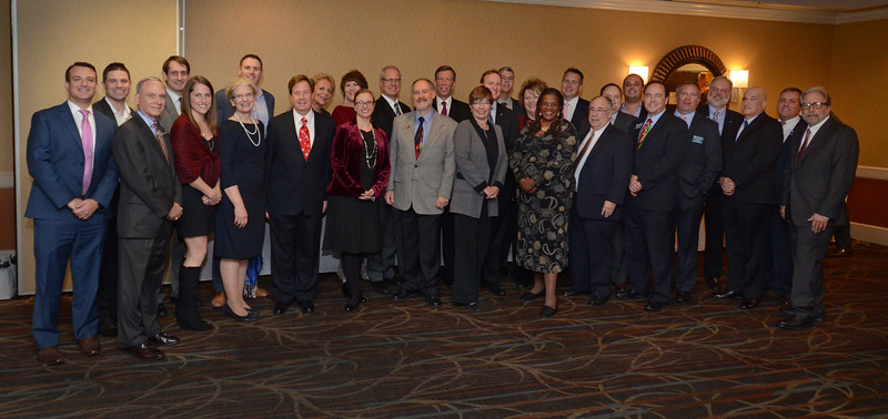 (l:r) 2017 Gaithersburg-Germantown Chamber Board of Directors: Paul Rachetta, First National Bank; David Hamerski, Shannon & Luchs Insurance Agency Inc.; Jim Muir, Hughes Network Systems, LLC; Rob Liebreich, Asbury Methodist Village; Brittany Hilton, Hughes Network Systems, LLC; Margaret Latimer, Montgomery College Germantown Campus; PJ Horan, Mass Mutual Greater Washington; Randy Scritchfield, Randy Scritchfield, CFP®; Ellen Lambert, Baywood Hotels; Katie Doherty, Holiday Inn Gaithersburg; Paula Ross, Metropolitan Ballet Theatre and Academy; Doug Wrenn, Rodgers Consulting, Inc.; John Compton, GeneDx; Joe Bucci, Universities at Shady Grove; Barbara Crews, Johns Hopkins University Montgomery County Campus; Stuart Barr, Lerch, Early & Brewer, Chartered; Adam Cox, Hughes Network Systems, LLC; Colette Releford, On-Site; Francine Waters, Lerner Enterprises; Tom Lonergan, City of Gaithersburg; Will Schlossenberg; Gary Unterberg, Rodgers Consulting, Inc.; Brett Friedman, DeLeon & Stang, CPAs & Advisors; John Olenick, WaveGard Inc.; Ray McKenzie, The Law Office of Raymond T. McKenzie, Esq.; Jerry Therrien, Therrien Waddell, Inc.; Bruce Kanner, Cartridge on Wheels; Doug Ryder, Holy Cross Germantown Hospital and Henry Bernstein, Scheer Partners, Inc; (Photo Credit: John Keith Photography)