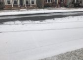 snow covers street in gaithersburg