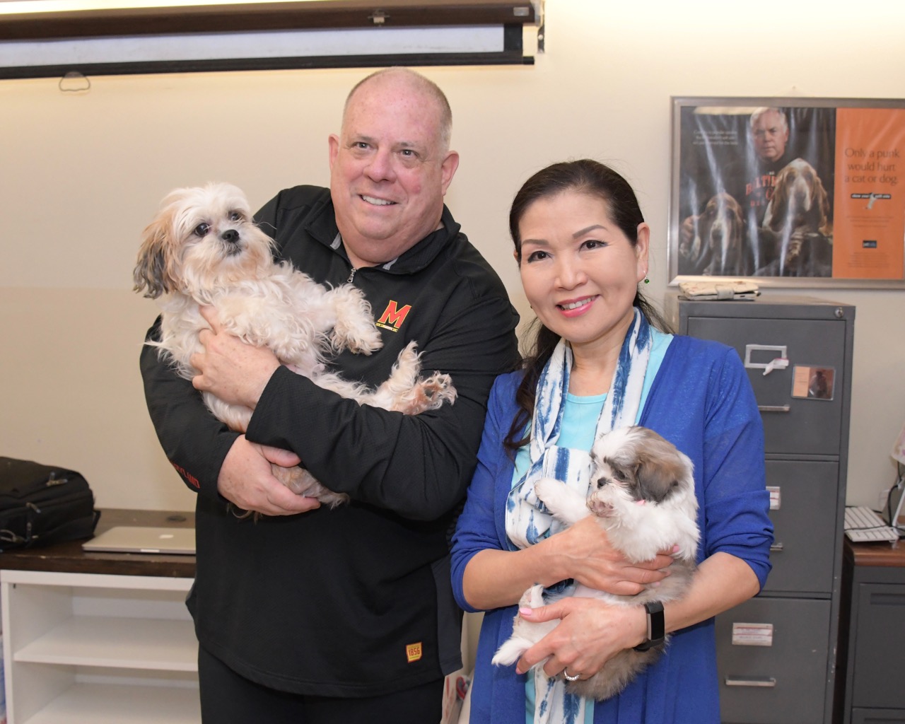 Governor Larry Hogan, First Lady Yumi Hogan Adopt Rescue Dogs ...