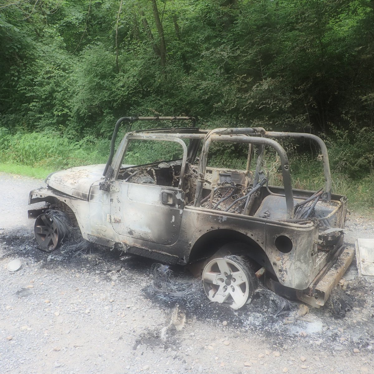 Jeep Fire in Poolesville